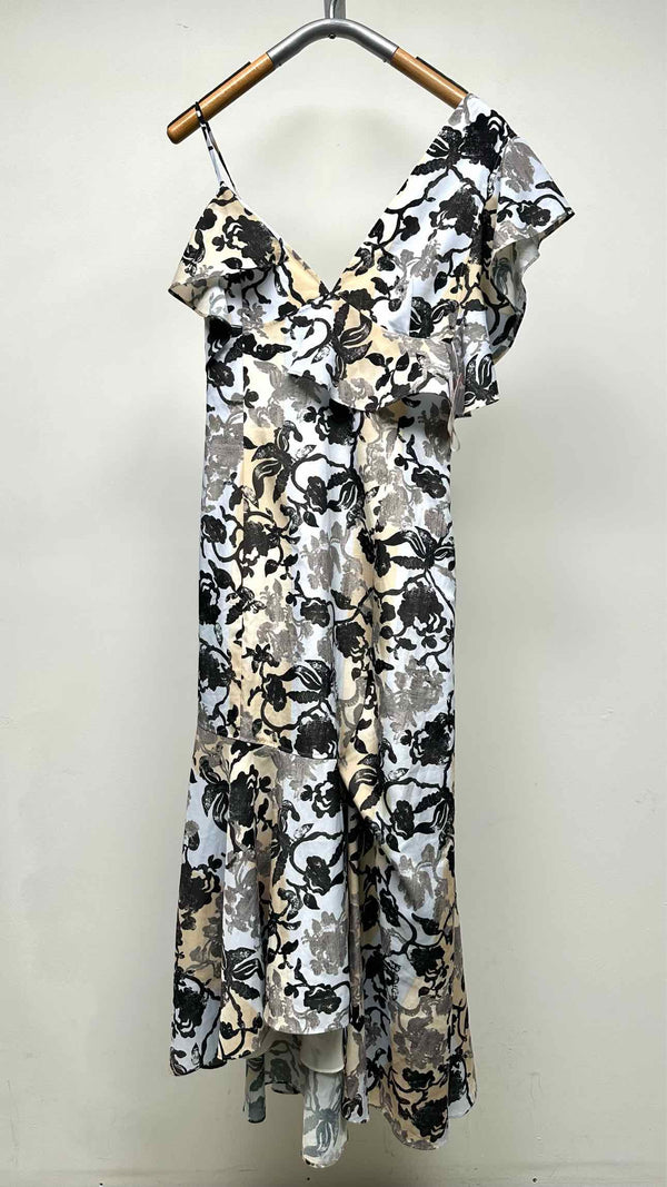 Adeam N/S Asymmetrical Floral Long Dress