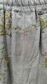 By Walid Floral-embroidered Easy Pants