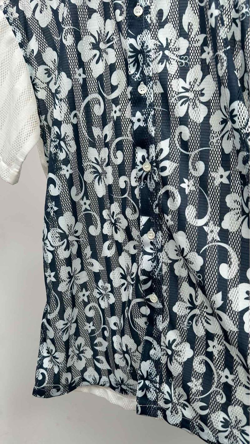 Comme Des Garçons Shirt S/S Floral Mesh Shirt
