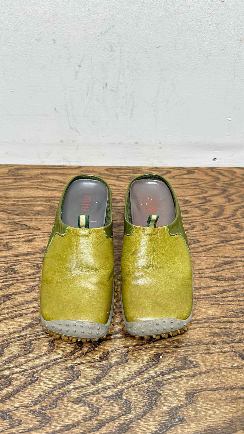 Miu Miu Bubble-sole Leather Mules