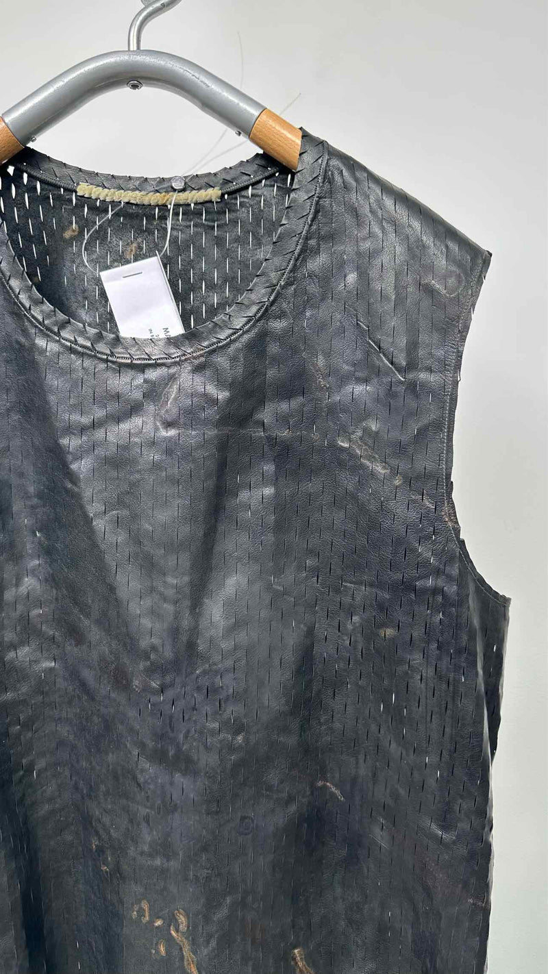 Carol Christian Poell Perforated-leather Object-dye Vest