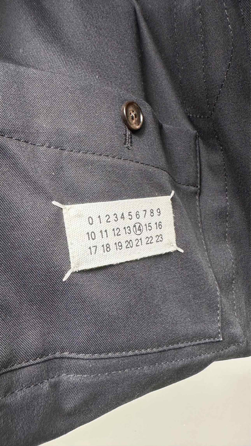 Margiela Leather Canvas Trench Jacket