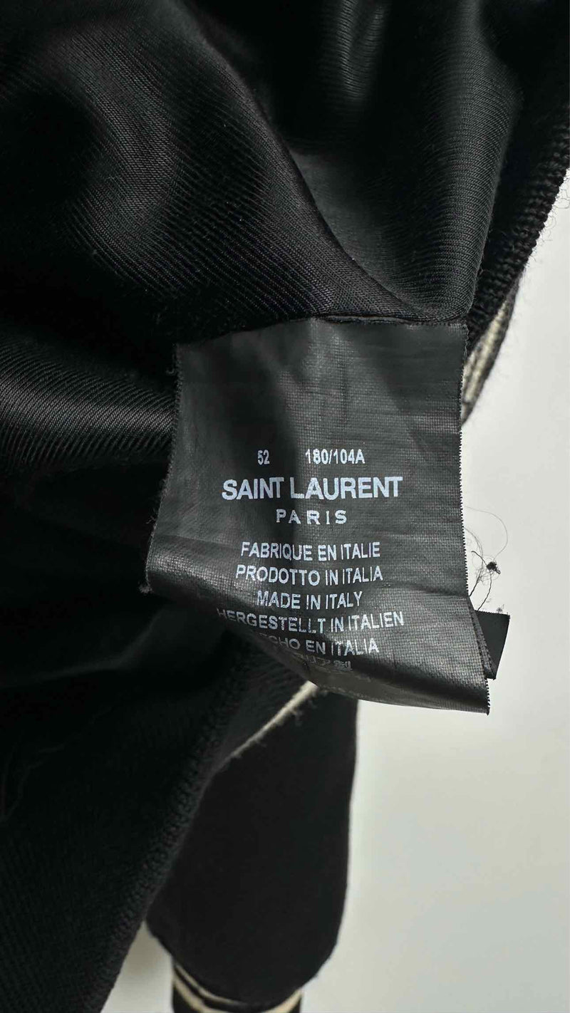 Saint Laurent Leather-trim Teddy Varsity Jacket