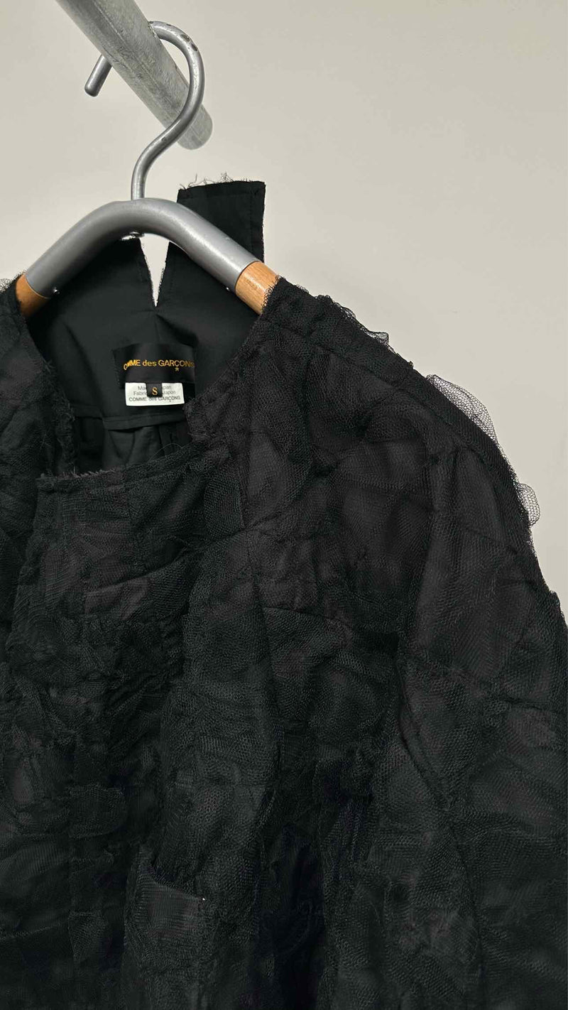 Comme Des Garcons Mesh Covered Padded Wide Jacket