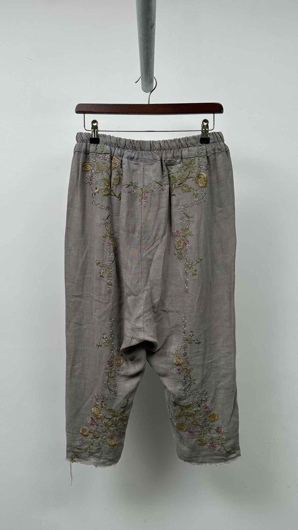 By Walid Floral-embroidered Easy Pants
