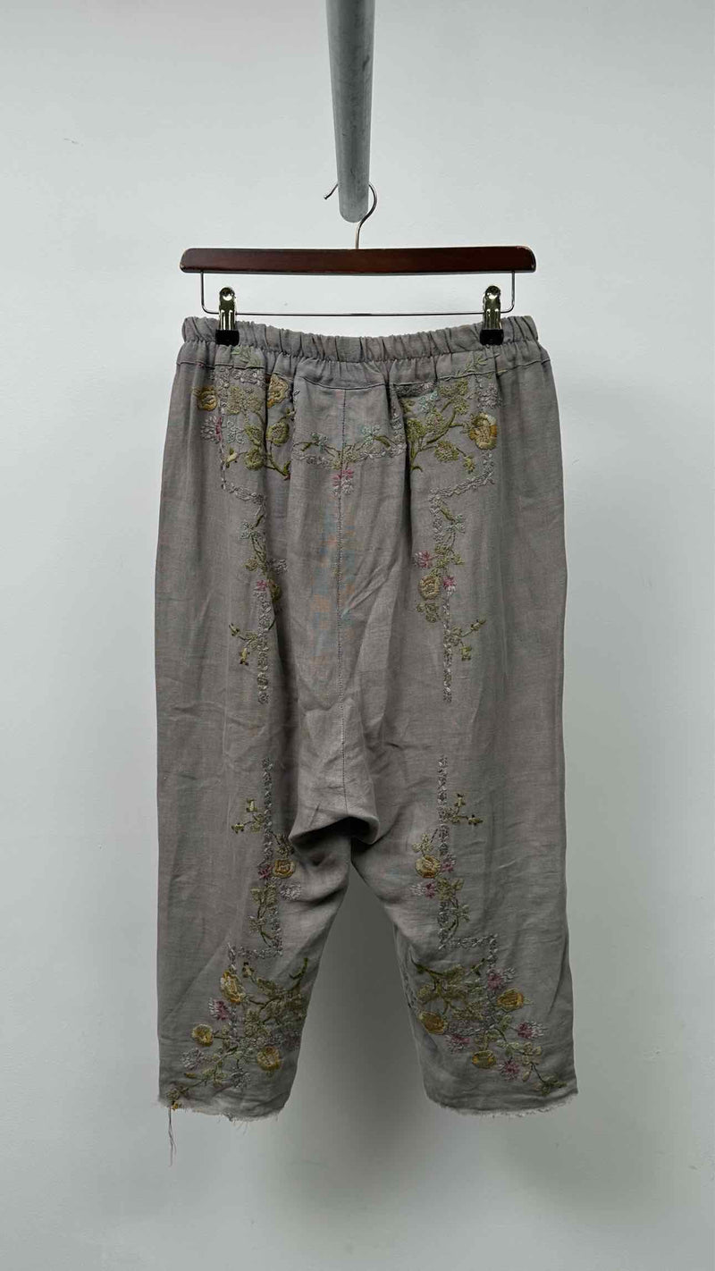 By Walid Floral-embroidered Easy Pants