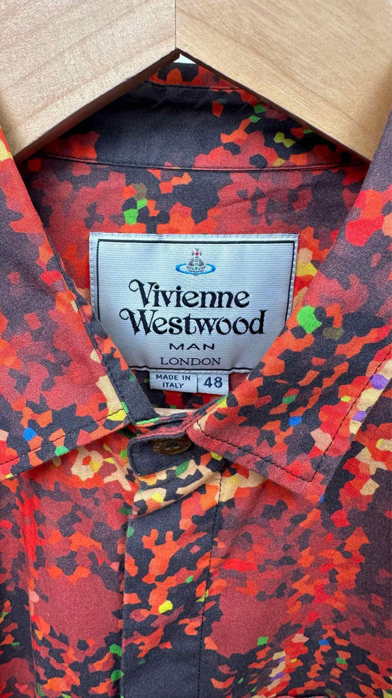 Vivienne Westwood Man S/S Digital-Camo Plaid Shirt