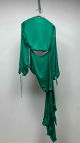 Acne Studios L/S Asymmetrical Cut Out Silk Dress