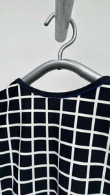 Issey Miyake N/S Plaid Hybrid Top