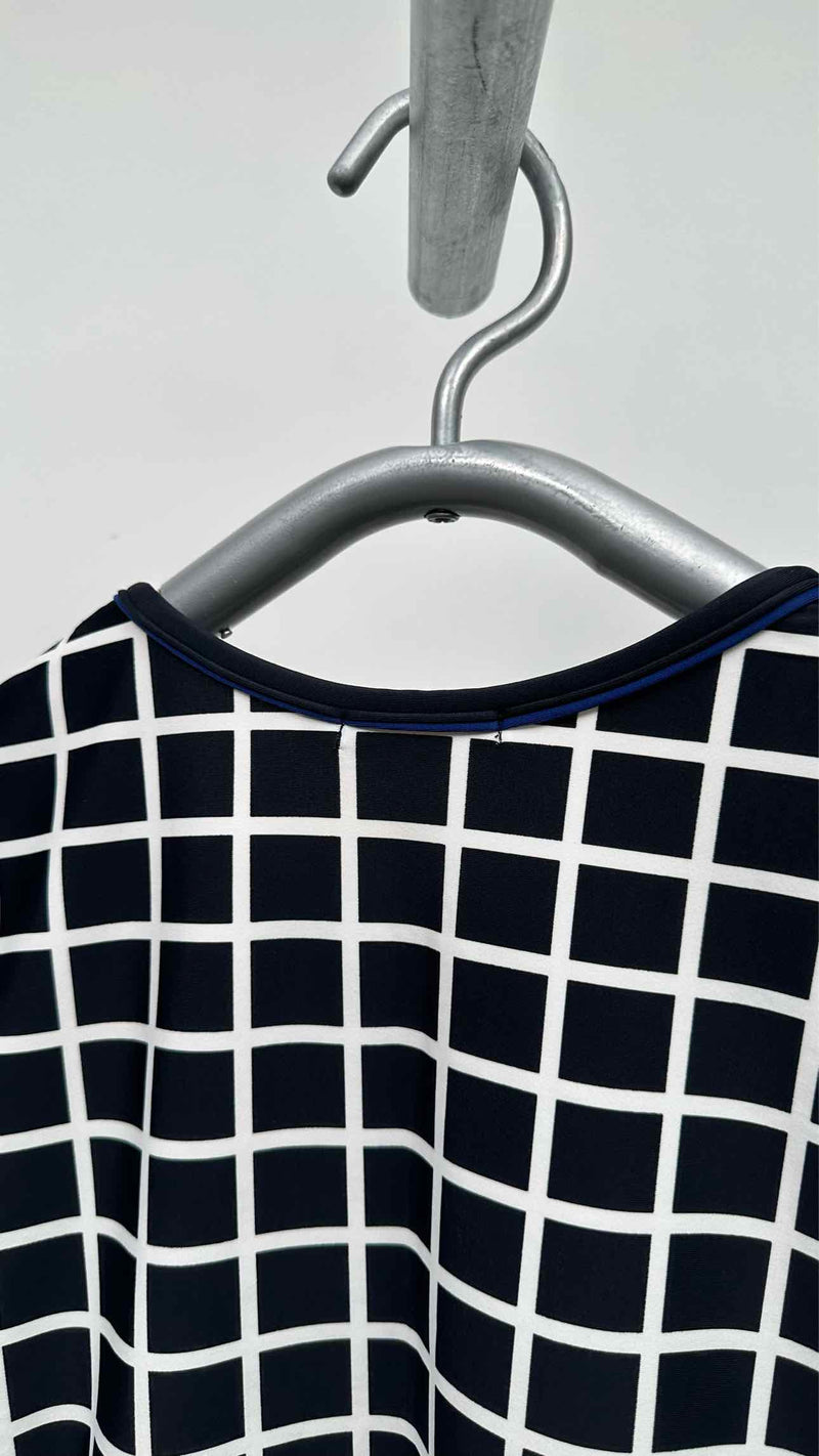 Issey Miyake N/S Plaid Hybrid Top