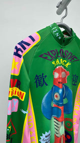 Walter Van Beirendonck L/S Robot Print Cycling Top