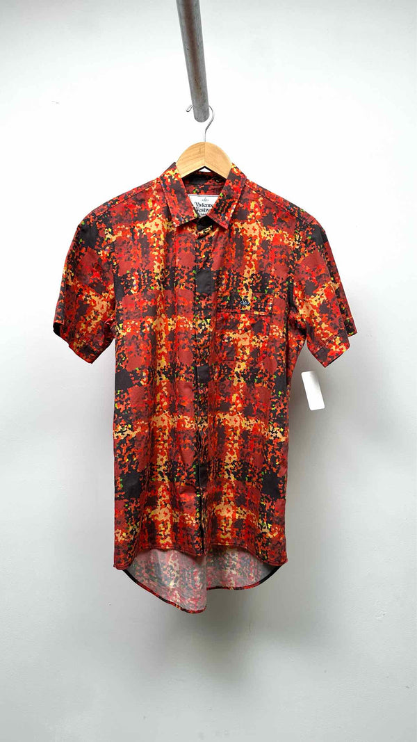 Vivienne Westwood Man S/S Digital-Camo Plaid Shirt