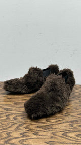 Junya Watanabe Faux-Fur Mules
