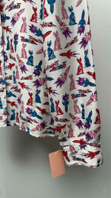 PRADA Rabbit Printed Silk Shirt