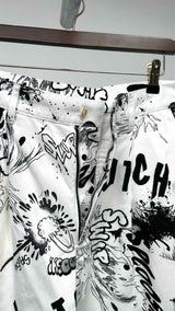 Comme Des Garçons Shirt Printed Wide Shorts