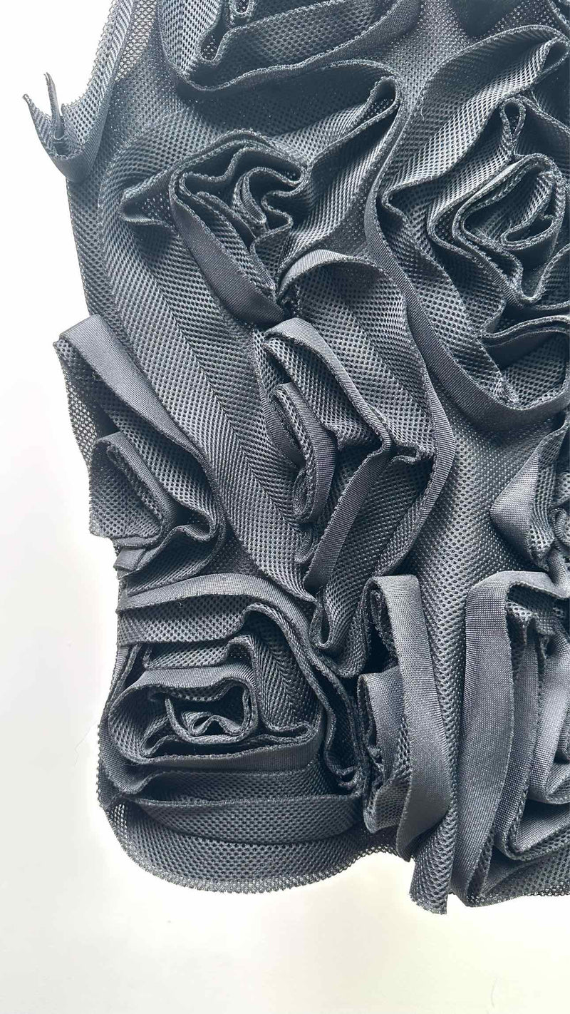 Comme Des Garcons N/S Mesh-Rose Side-Zip Top