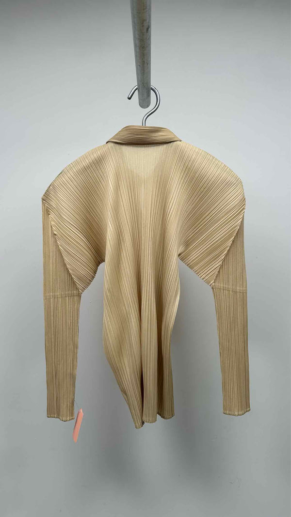Pleats Please L/S Pleated Polo Shirt