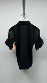 Comme Des Garcons Comme Des Garcons Puff-Mesh-Sleeve Polo Shirt