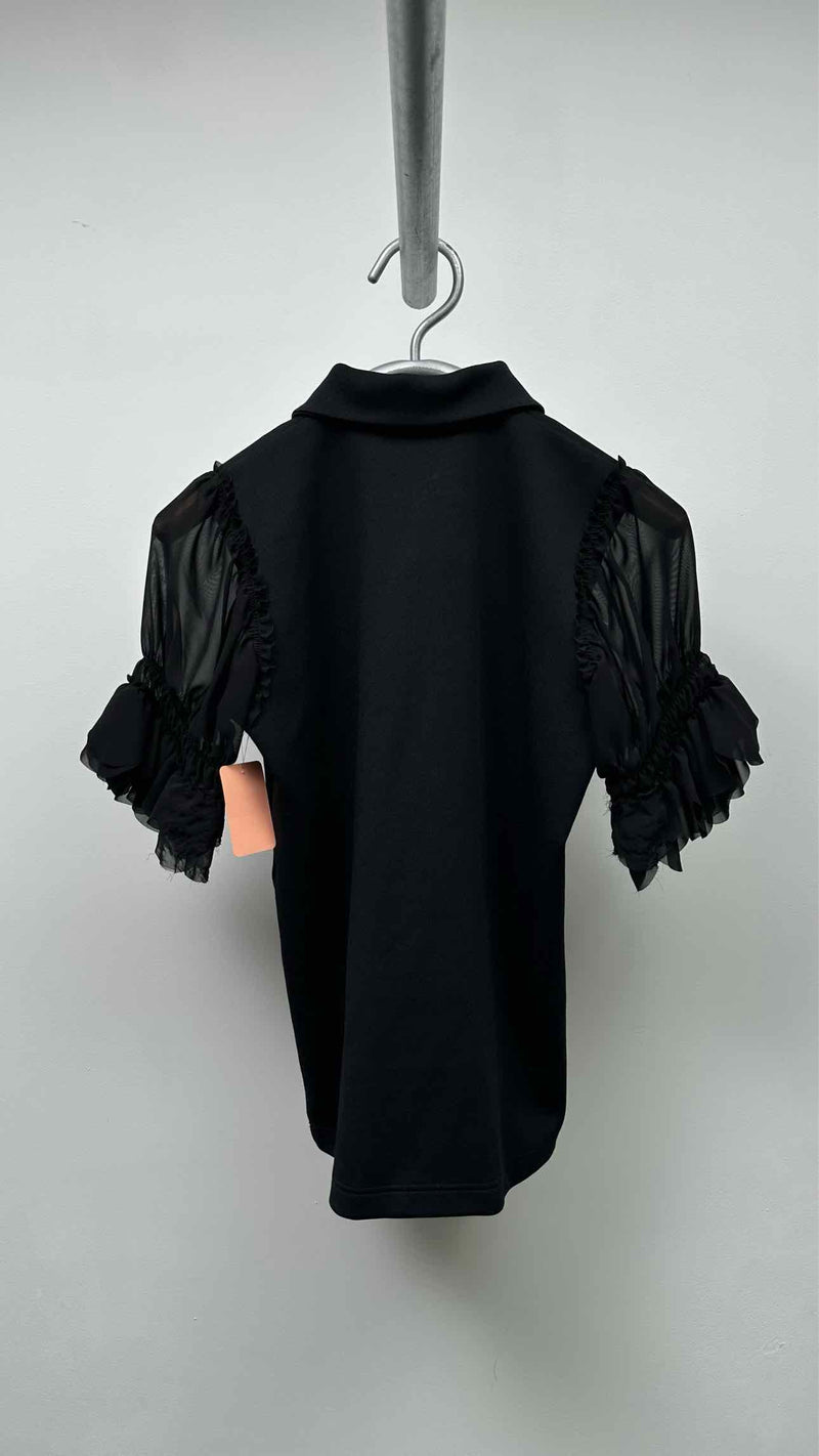 Comme Des Garcons Comme Des Garcons Puff-Mesh-Sleeve Polo Shirt