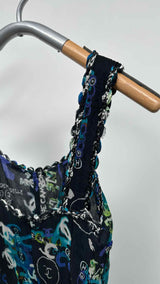 Chanel N/S Graffiti-mesh Tweed Hybrid Dress