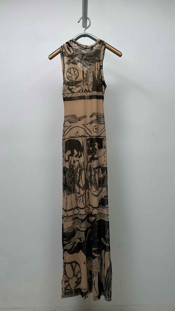 OTTOLINGER N/S Printed Mesh Tank Maxi Dress
