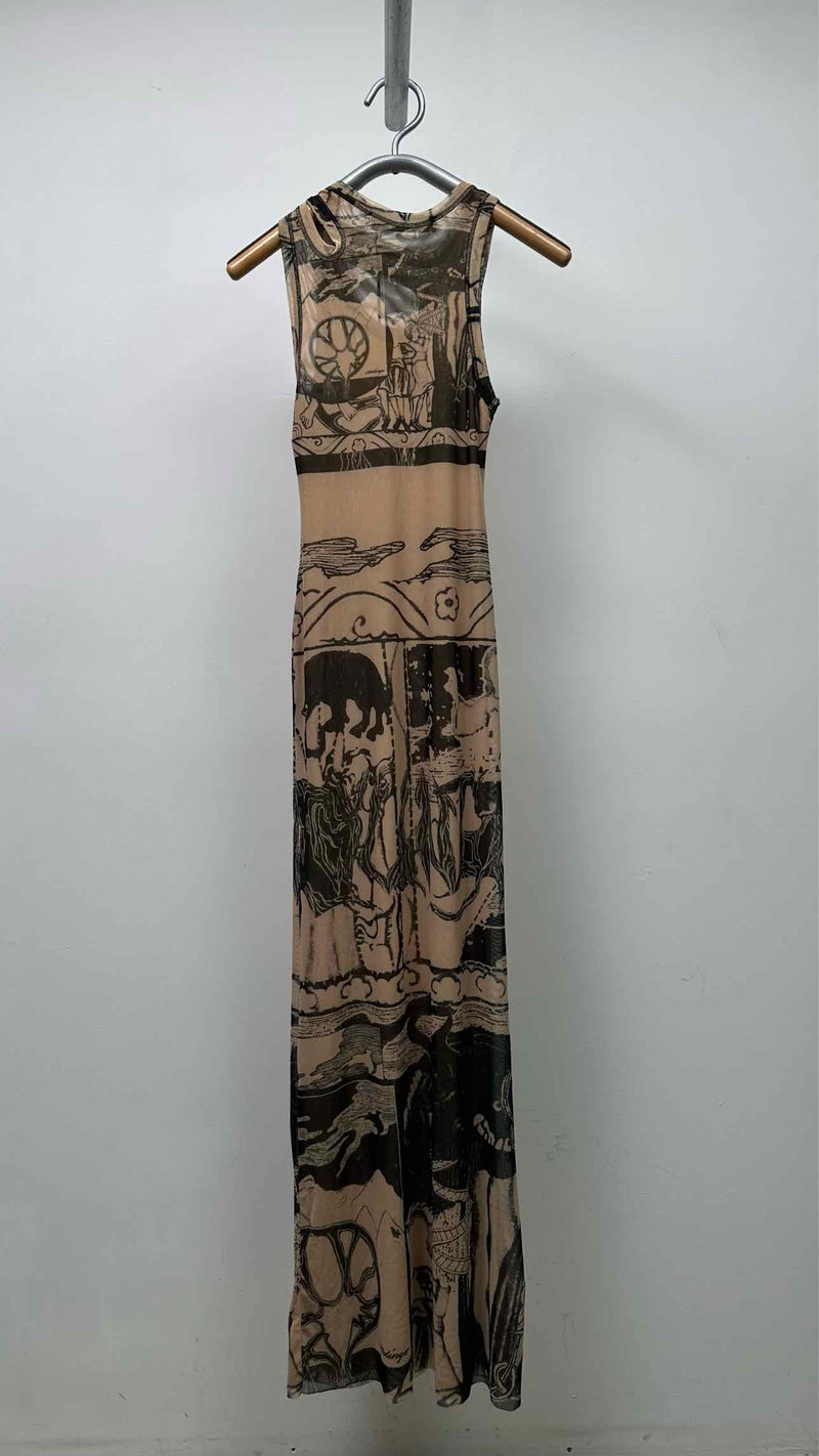 OTTOLINGER N/S Printed Mesh Tank Maxi Dress