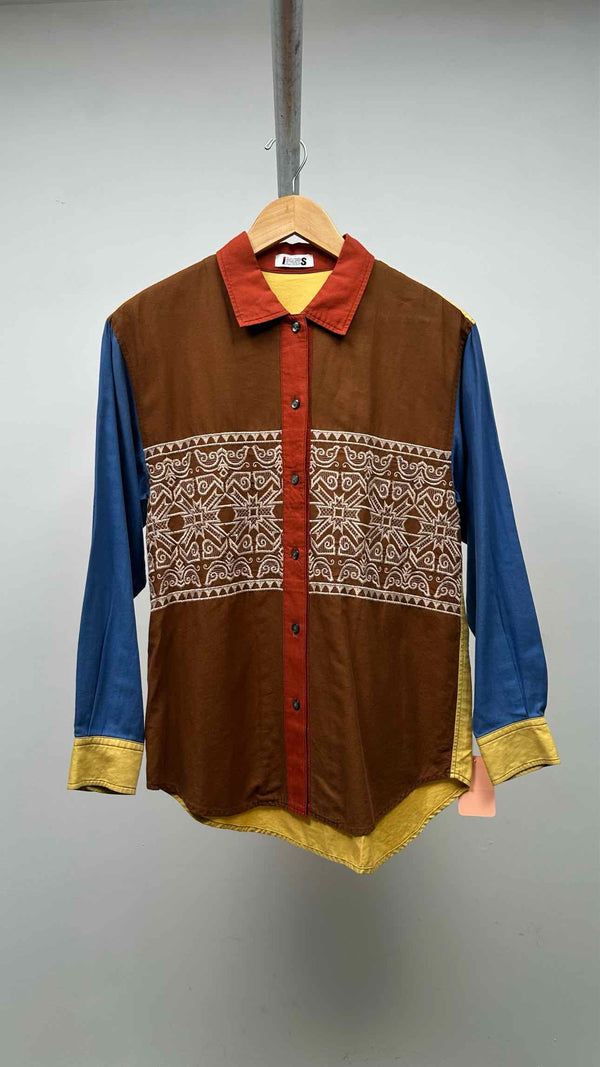 Issey Sport Color-Blocking Embroidered Shirt