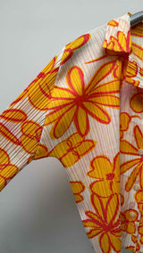 Pleats Please Floral Pleated  Shirt