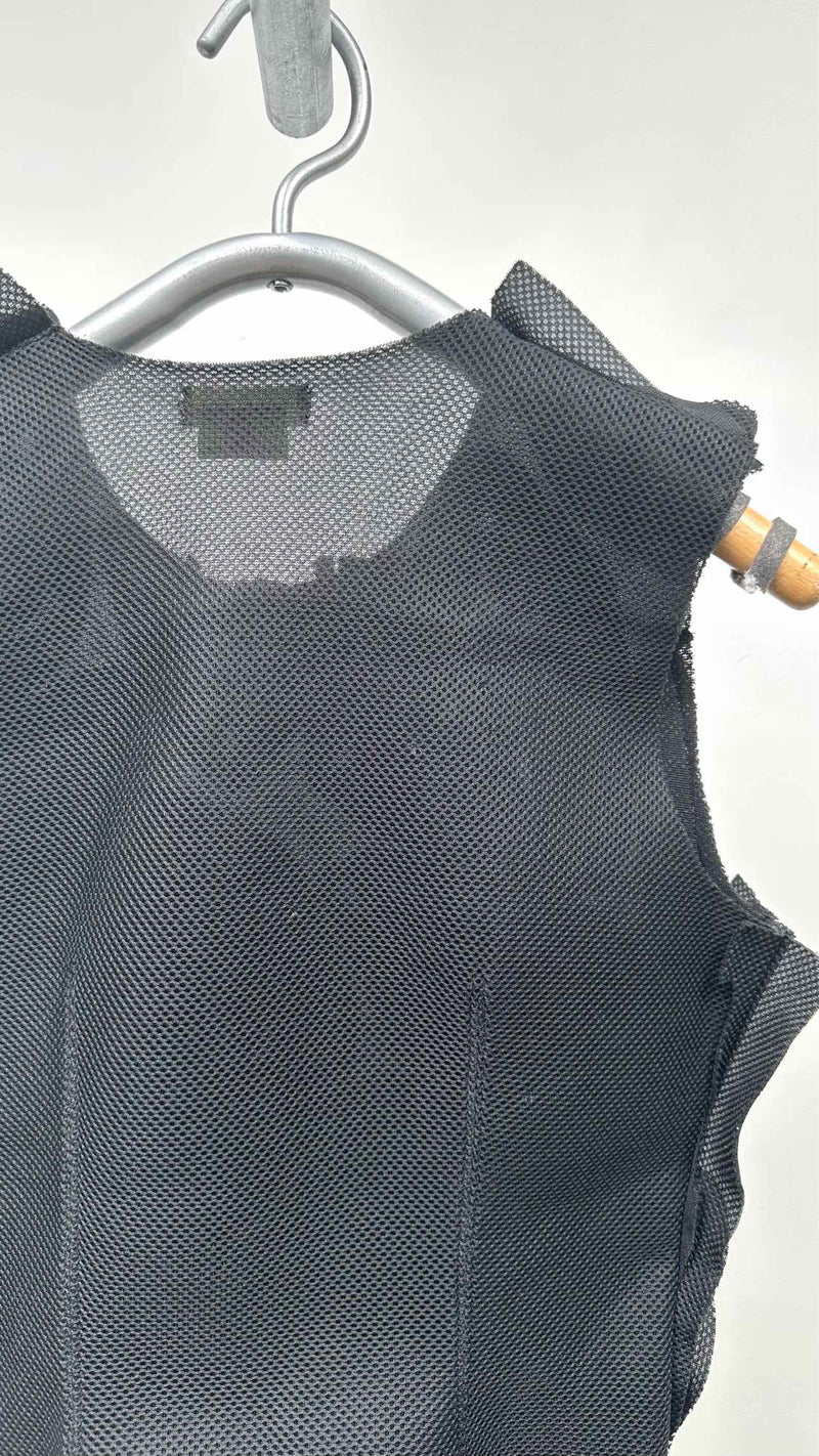 Comme Des Garcons N/S Mesh-Rose Side-Zip Top