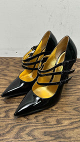 Bottega Veneta Fine Leather 3 Straps Heels