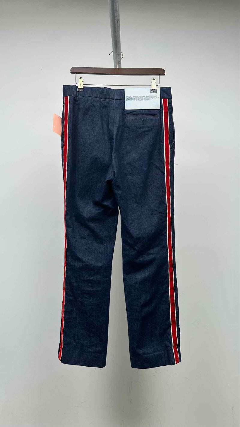 Calvin Klein 205W39NYC Center-Seam Side-Velvet Jeans