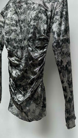 Isabel Marant L/S Floral Glitter Gathered Top