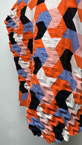 Issey Miyake S/S Asymmetrical Geometric Strech Pleats Top