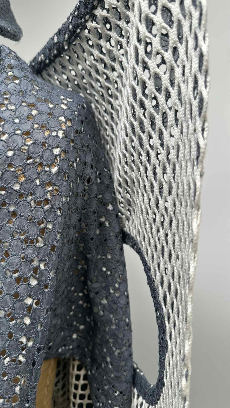 Andre Walker For Dover Street Market Reversible Lace Knit Wrap Cardigan