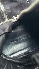 Rick Owens Agstreat Sole Leather High Sneakers