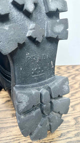 PRADA Monolith Brushed Leather Boots