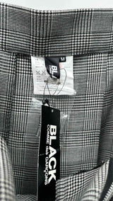 Comme des Garcons Black Houndstooth Pleated Long Skirt