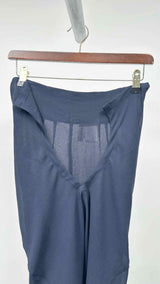 Black Comme Des Garçons Satin Sheer Double Layer Wrap Skirt