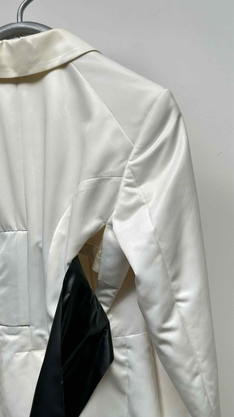Comme Des Garcons Belt-datailed Tow-tone Tuxede Jacket