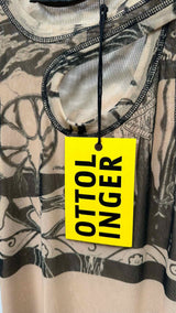 OTTOLINGER N/S Printed Mesh Tank Maxi Dress