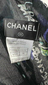 Chanel N/S Graffiti-mesh Tweed Hybrid Dress