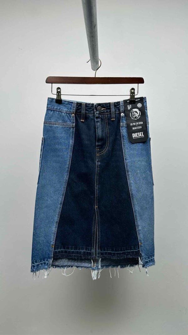 Diesel Reconstructed Denim Skirt