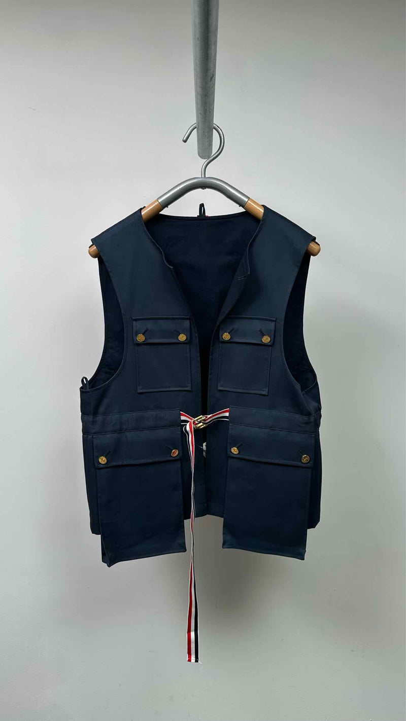 Thom Browne Vest Layered Hooded Coat