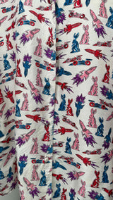 PRADA Rabbit Printed Silk Shirt