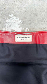 Saint Laurent Zip-up Leather Mini Skirt
