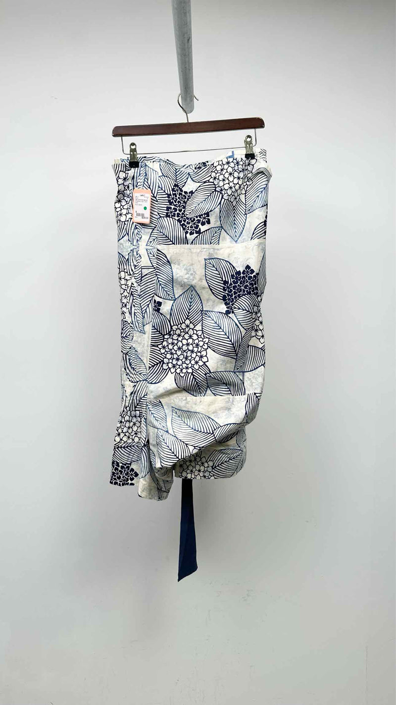 Tao Comme Des Garçons Drop-crotch Floral Pleated Wide Shorts
