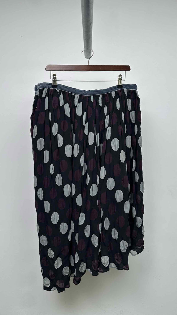 Y's Asymmetrical Polka-dot Layered Skirt