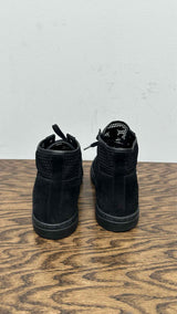 Chanel CC Logo Suede Mesh High-Top Sneakers
