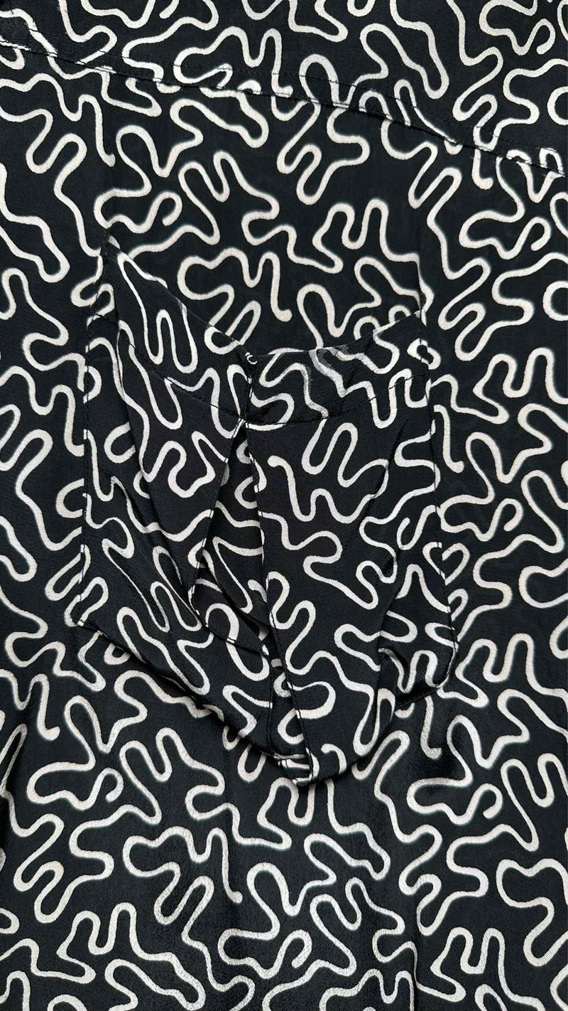 Paula & Mopitz Chain-printed Satin Shirt