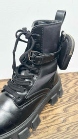 PRADA Monolith Brushed Leather Boots